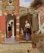 Pieter de Hooch, The Courtyard of a House in Delft (mk08)